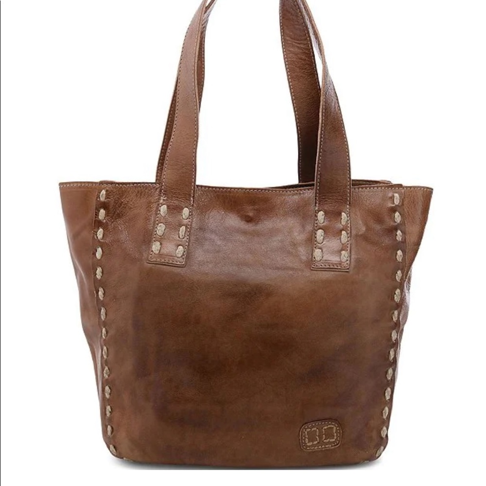 Bed:Stu Stevie Leather Pick Stitch Tote Bag